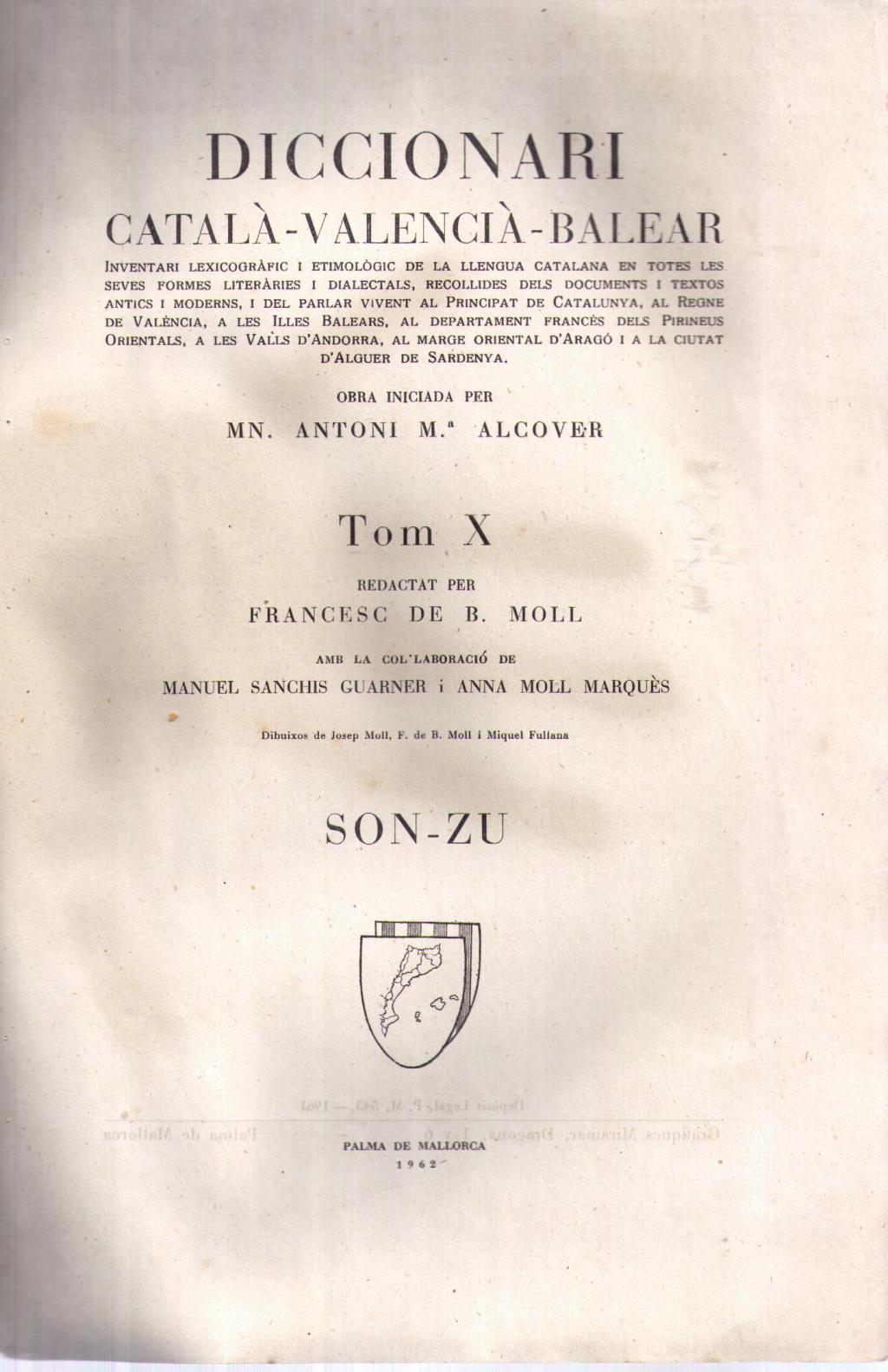 Coberta de Diccionari Català-Valencià-Balear  (Tom X) 